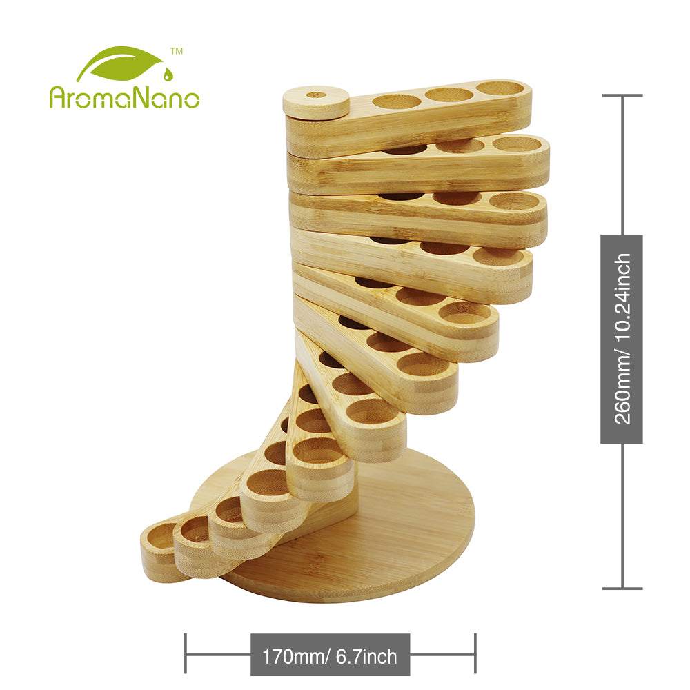 Rotating Bamboo Homeopathic Remedy Storage