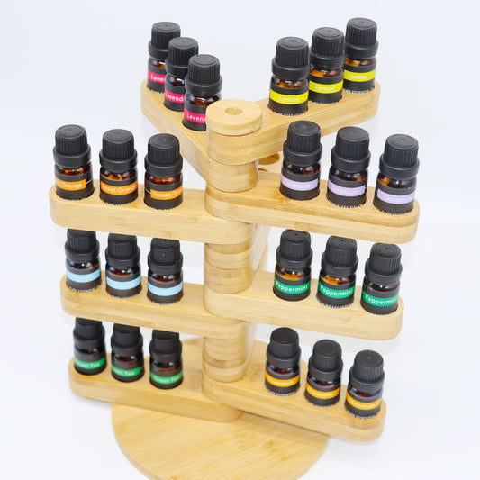 Rotating Bamboo Homeopathic Remedy Storage