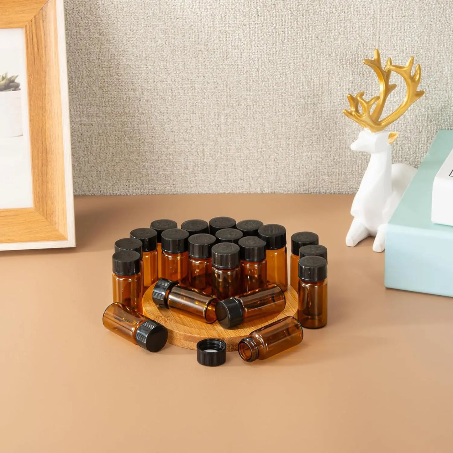 10 x 2ml & 3ml Transparent Amber Glass Vials