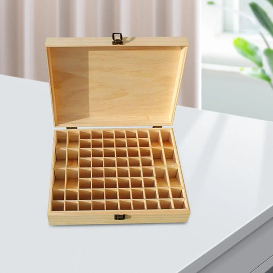 68 Grid  Solid Wood Homeopathic Remedy Box